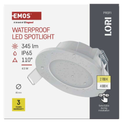 LED bodové svítidlo LORI 4,5W 345LM IP65 CCT bílá
