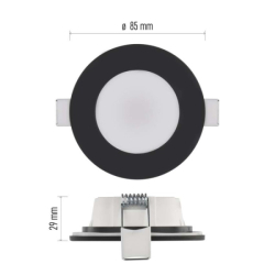 LED bodové svítidlo LORI 4,5W 345LM IP65 CCT černá