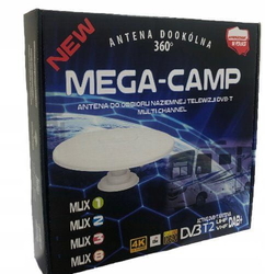 Anténa DVB-T/T2 OPENBOX MEGACAMP 12V, pro jachty, karavany, bílá