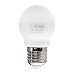 Tesla - LED žárovka miniglobe BULB E27, 8W, 230V, 900lm, 25 000h, 4000K denní bílá, 220st