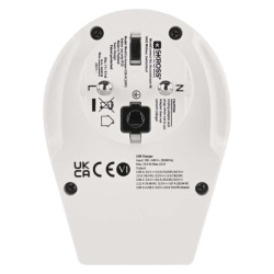 Cestovní univerzální adaptér pro cizince do střední Evropy, 1×USB-C, 1×USB-A