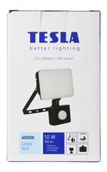 Tesla - LED reflektor se senzorem 10W, 900lm, 230V, 4000K, Ra 80, 110st