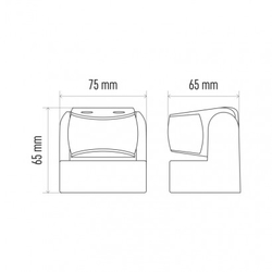 PIR senzor (pohybové čidlo) IP65 1200W, bílý