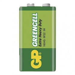 Zinková baterie GP Greencell 9V (6F22)