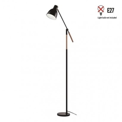 Stojací lampa EDWARD na žárovku E27, 150cm, černá