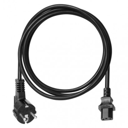 Flexo šňůra PVC 3× 0,75mm2 k PC, 1,5m, černá