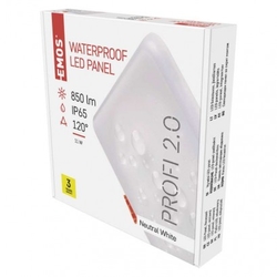 LED panel 125×125, čtvercový vestavný bílý, 11 W neu.b.,IP65
