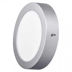 LED panel 170mm, kruhový přisazený stříbrný, 12W neutr. bílá