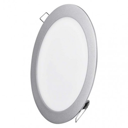 LED panel 225mm, kruhový vestavný stříbrný, 18W neutr. bílá