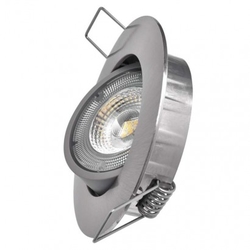 LED bodové svítidlo Exclusive stříbrné, kruh 5W neutr. bílá
