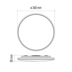 LED přisazené svítidlo, kruhové 24W, stmív. se změnou CCT
