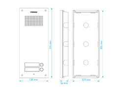 COMMAX DR-2UM/DP-SS/RF-1A sada pro 2 uživatele