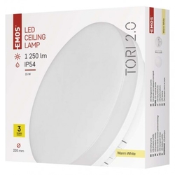 LED přisazené svítidlo TORI, kruhové bílé 15W teplá b., IP54