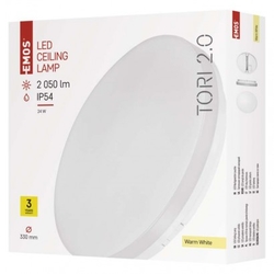LED přisazené svítidlo TORI, kruhové bílé 24W teplá b., IP54