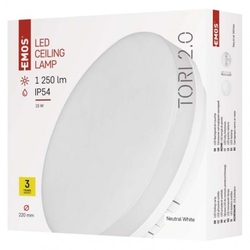 LED přisazené svítidlo TORI, kruhové bílé 15W neutrální b., IP54