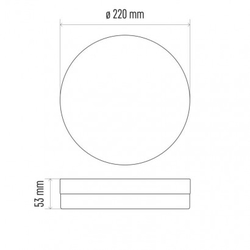LED přisazené svítidlo TORI, kruhové bílé 15W neutrální b., IP54