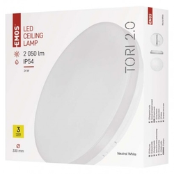 LED přisazené svítidlo TORI, kruhové bílé 24W neutrální b., IP54