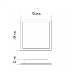 LED přisazené svítidlo EXCLUSIVE, čtvercové 20W, stmív. se změnou CCT