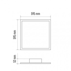LED přisazené svítidlo EXCLUSIVE, čtvercové 40W, stmív. se změnou CCT