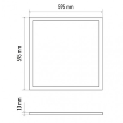 LED panel 60×60, čtvercový vestavný bílý, 36W, stmívatelný se změnou CCT, UGR