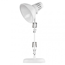 Stolní lampa DUSTIN na žárovku E27, bílá