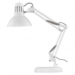 Stolní lampa DUSTIN na žárovku E27, bílá