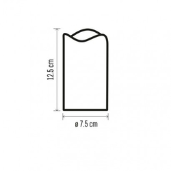 LED dekorace – 2x vosková svíčka, 12,5 cm, 2x 2x AA, ovladač, časovač