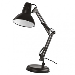 Stolní lampa DUSTIN na žárovku E27, černá