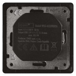 Zásuvka s USB 2,1A max., antracit