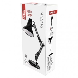 Stolní lampa DUSTIN na žárovku E27, černá