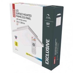 LED přisazené svítidlo EXCLUSIVE, čtvercové 18W frameless, stmív. se změnou CCT, CRI>95