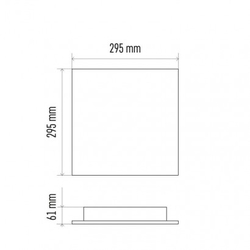 LED přisazené svítidlo EXCLUSIVE, čtvercové 18W frameless, stmív. se změnou CCT, CRI>95