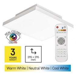LED přisazené svítidlo EXCLUSIVE, čtvercové 18W frameless, stmív. se změnou CCT, CRI>95
