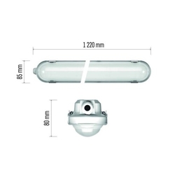 LED prachotěsné svítidlo MISTY DALI 36W NW, IP66