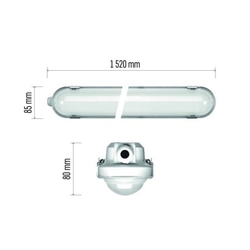 LED prachotěsné svítidlo MISTY DALI 53W NW, IP66