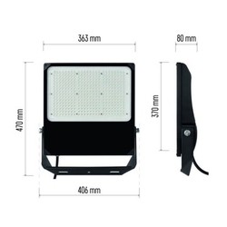 LED reflektor PROFI PLUS billboard 300W, černý, neutrální bílá