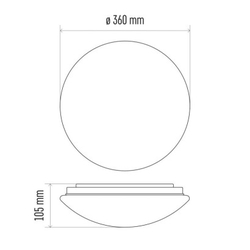 LED přisazené svítidlo CORI s pohyb. čidl., kr. 18W n.b., IP44