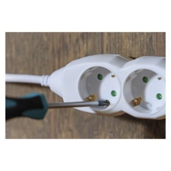 Prodlužovací kabel 5 m / 5 zásuvek / bílý / PVC / 1,5 mm2 SCH