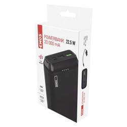 Powerbanka EMOS AlphaQ2 20, 20 000 mAh, 22,5 W, černá
