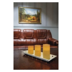 LED dekorace – vosková svíčka, různé velikosti, 3x AAA, vnitřní, vintage, 3 ks, ovladač