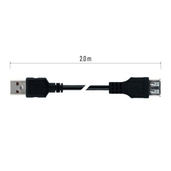 USB kabel 2.0 A vidlice – A zásuvka 2m