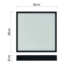 LED přisazené svítidlo NEXXO, čtvercové, černé, 28,5W, se změnou CCT