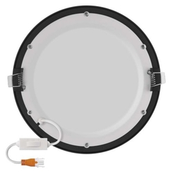 LED vestavné svítidlo NEXXO, kruhové, černé, 18W, se změnou CCT