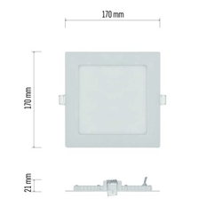 LED vestavné svítidlo NEXXO, čtvercové, bílé, 12,5W, teplá bílá