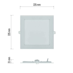 LED vestavné svítidlo NEXXO, čtvercové, bílé, 18W, teplá bílá