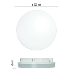 LED přisazené svítidlo TORI s pohyb. čidl., kr. 15W n.b., IP54