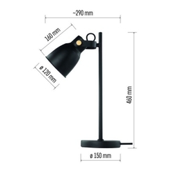 Stolní lampa JULIAN na žárovku E27, černá