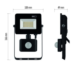 LED reflektor SIMPO s pohybovým čidlem, 10,5W neutrální bílá