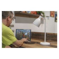 Stolní lampa JULIAN na žárovku E27, bílá