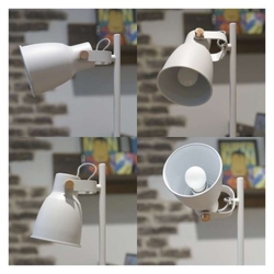 Stolní lampa JULIAN na žárovku E27, bílá